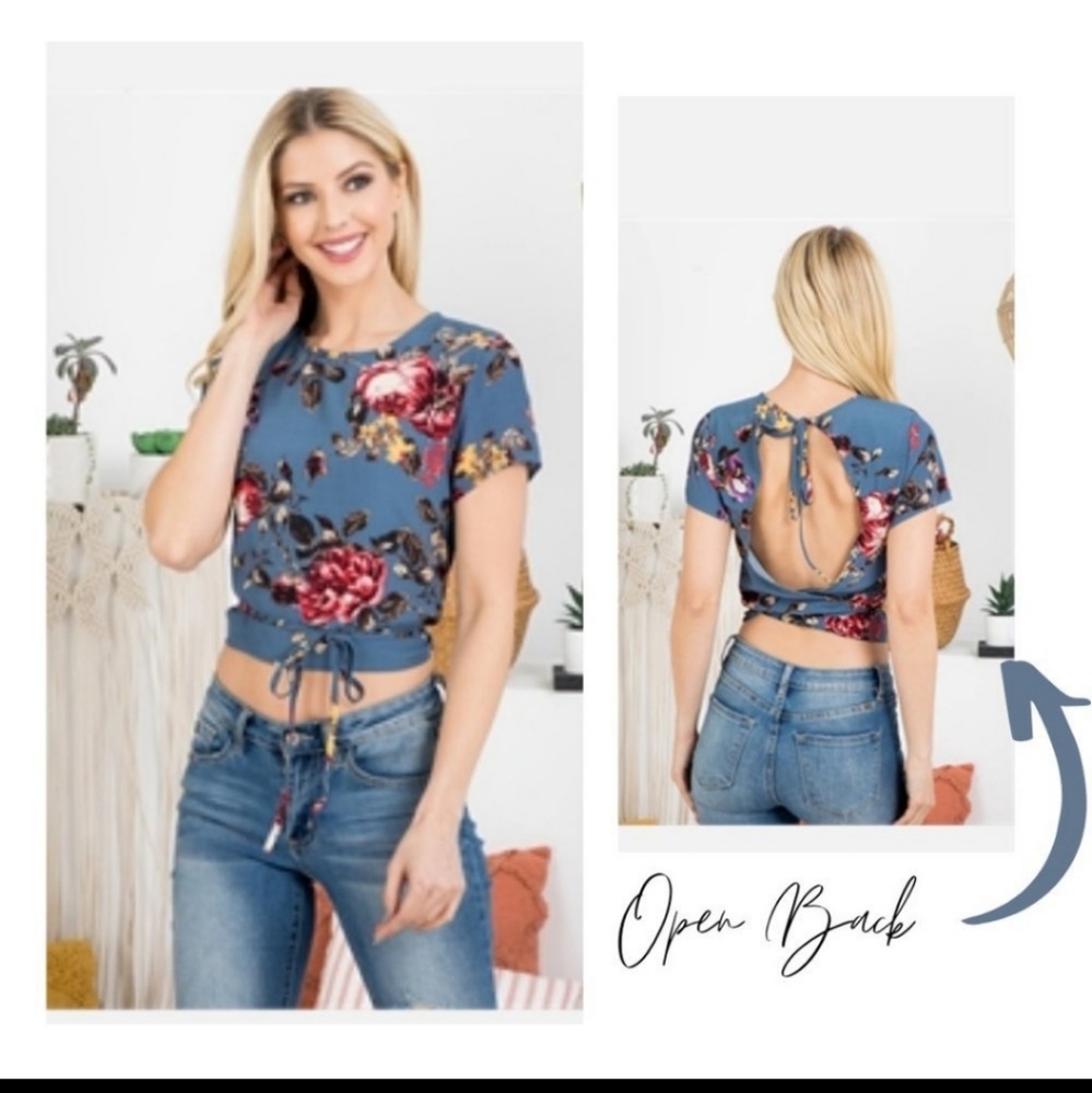 Open back sleeveless top